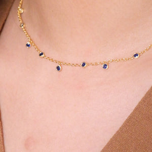 Sapphire Drop Necklace