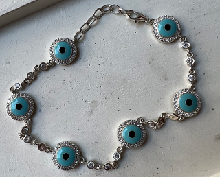 Looped Evil Eye Bracelet